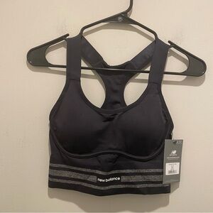 NWT New Balance Black Sports Bra Women's Size Medium Style # R001858